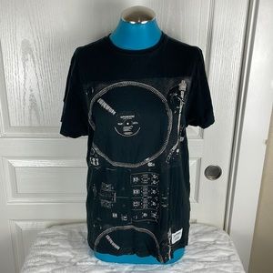 SupremeBeing Vinyl Record Player Turntable DJ Cotton Small Black T Shirt A3-1-12